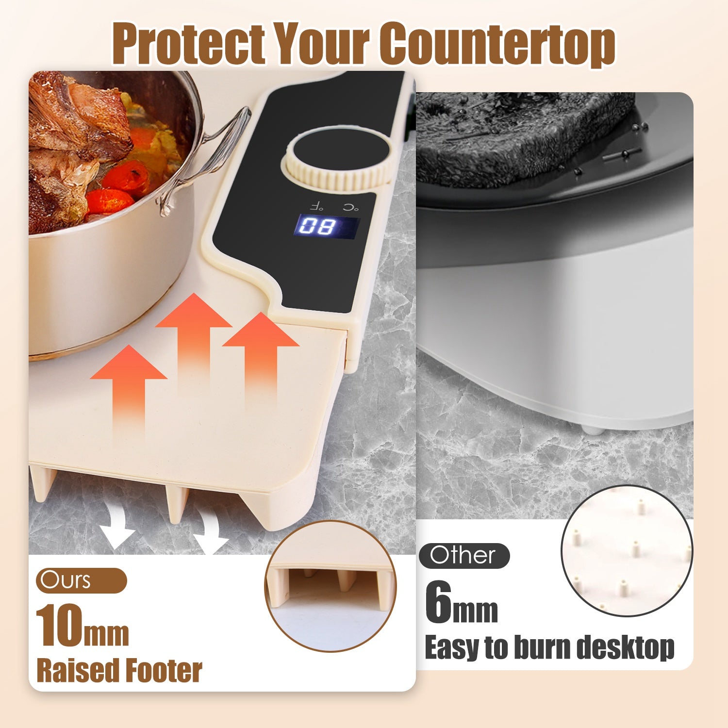 Food Warming Mat 23.6X15.8In 300W Fast Heating Electric Silicone